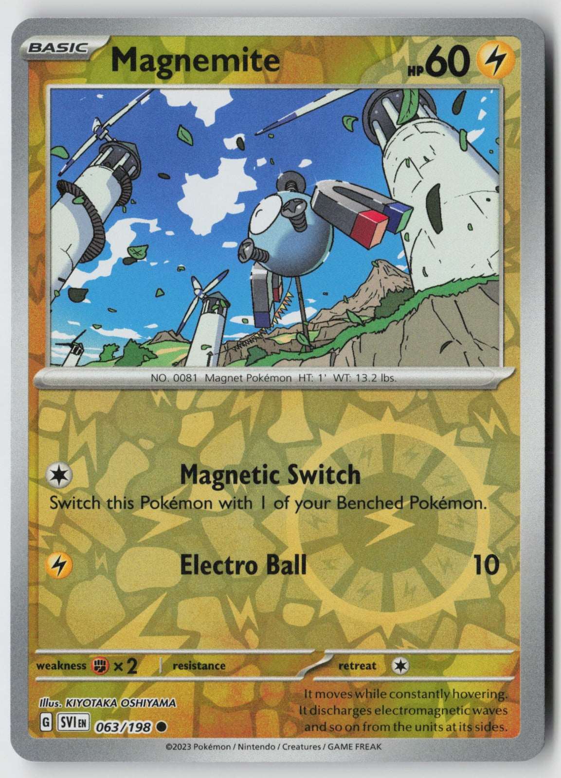Magnemite 063/198 SV01: Scarlet & Violet Base Set Common Reverse Holo NM