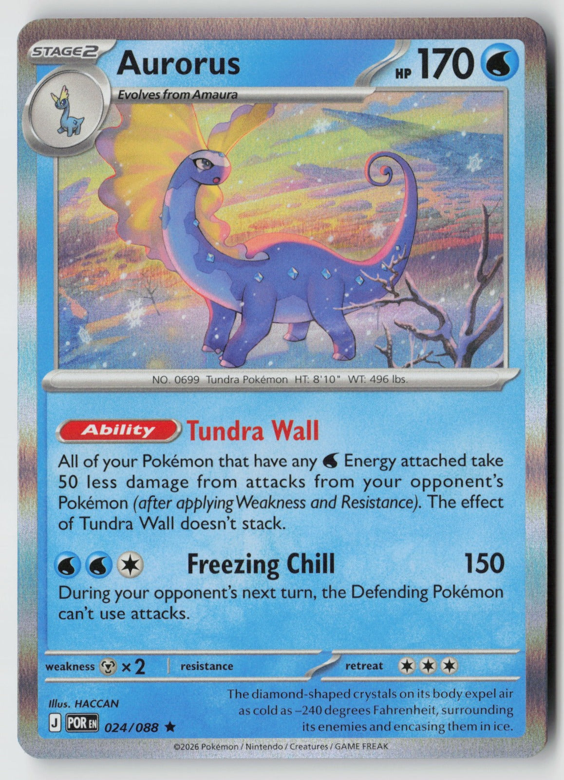 Aurorus 024/088 ME03: Perfect Order Rare Holo NM HACCAN