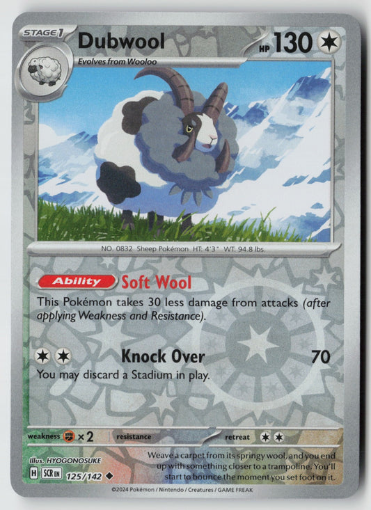 Dubwool 125/142 SV07: Stellar Crown Uncommon Reverse Holo NM HYOGONOSUKE