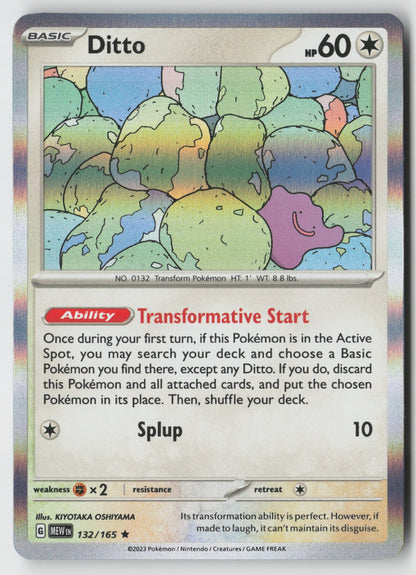 Ditto 132/165 SV: Scarlet & Violet 151 Rare Holo NM KIYOTAKA OSHIYAMA