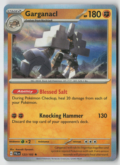 Garganacl 123/193 SV02: Paldea Evolved Rare Holo NM Anesaki Dynamic