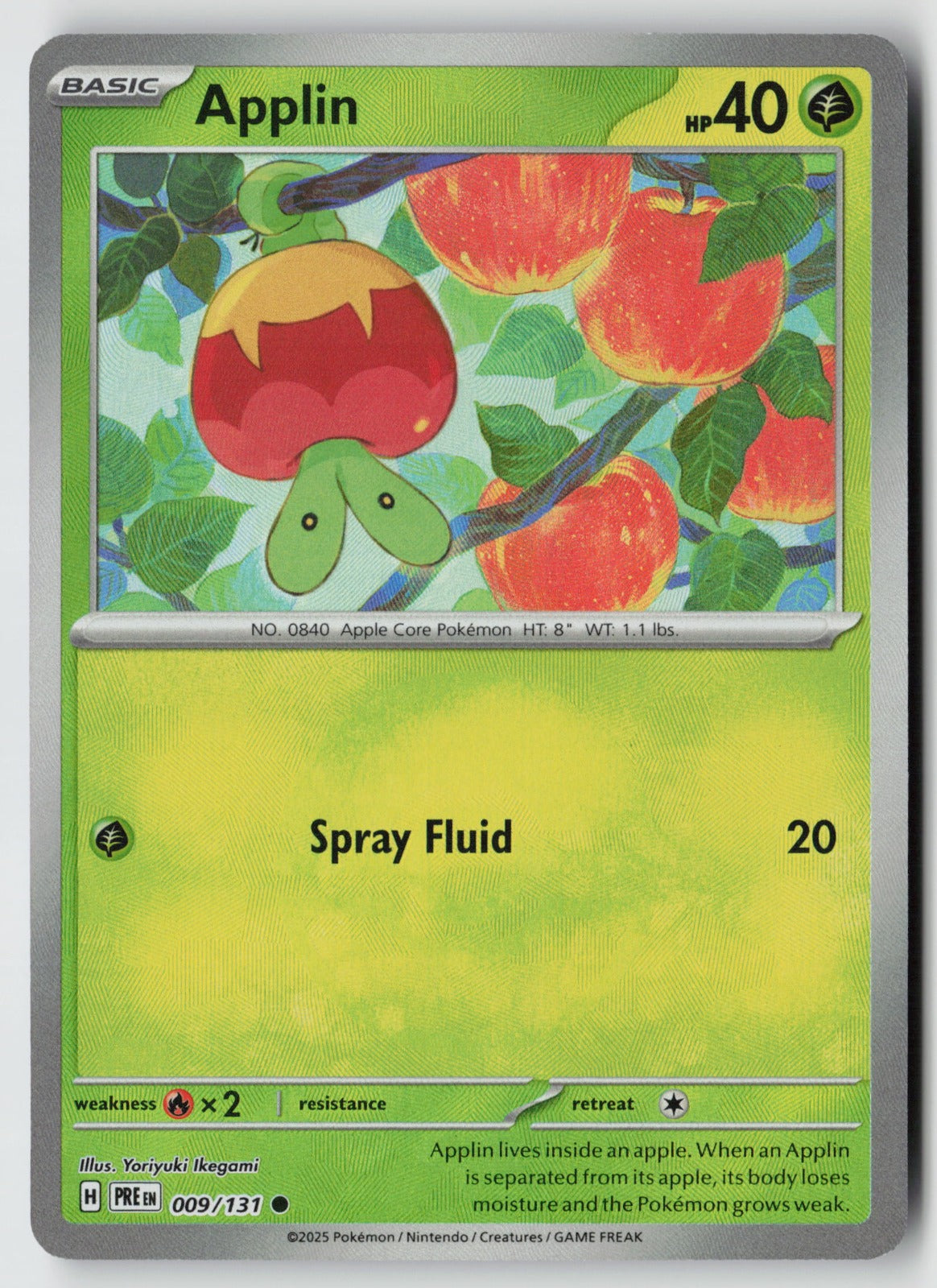 Applin (Poke Ball Pattern) 009/131 SV: Prismatic Evolutions Common Holo NM