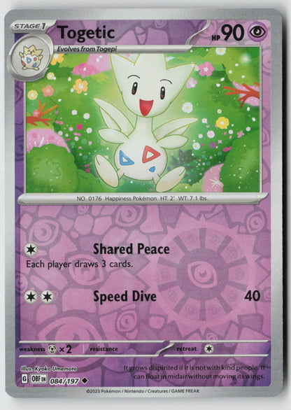 Togetic 084/197 SV03: Obsidian Flames Uncommon Reverse Holo NM Kyoko Umemoto