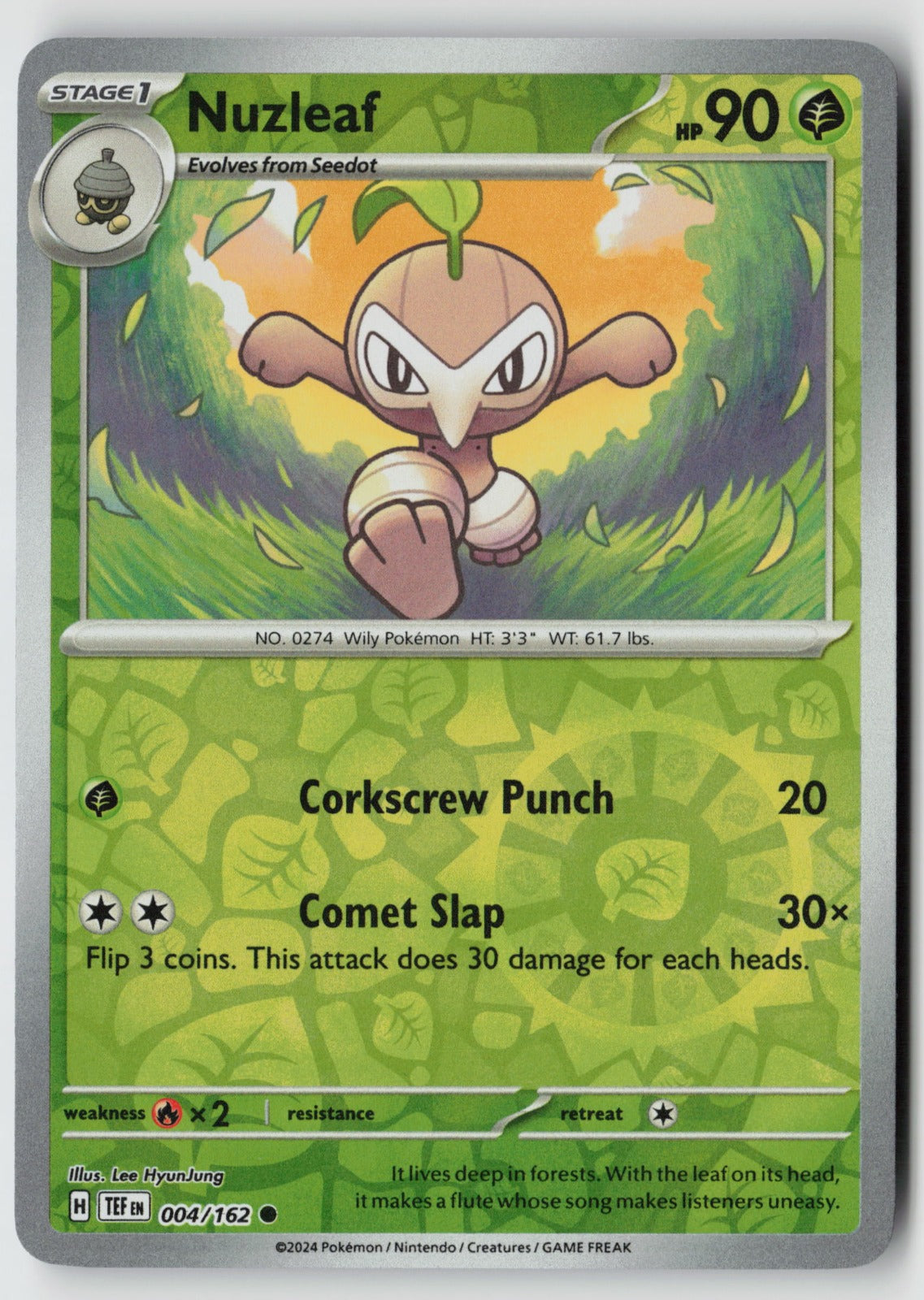 Nuzleaf 004/162 SV05: Temporal Forces Common Reverse Holo NM Lee HyunJung