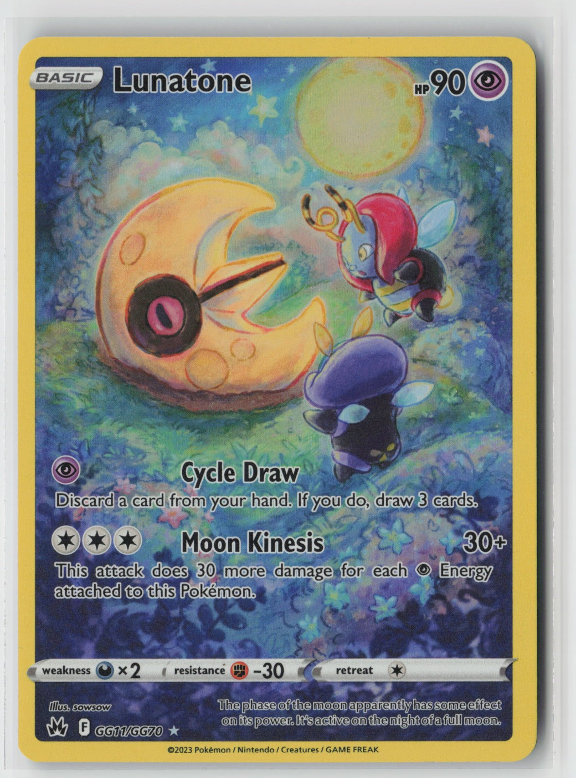 Lunatone GG11/GG70 SWSH: Crown Zenith: Galarian Gallery Ultra Rare NM sowsow
