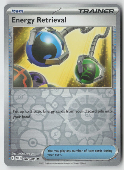 Energy Retrieval 082/086 SV: White Flare Uncommon Reverse Holo NM