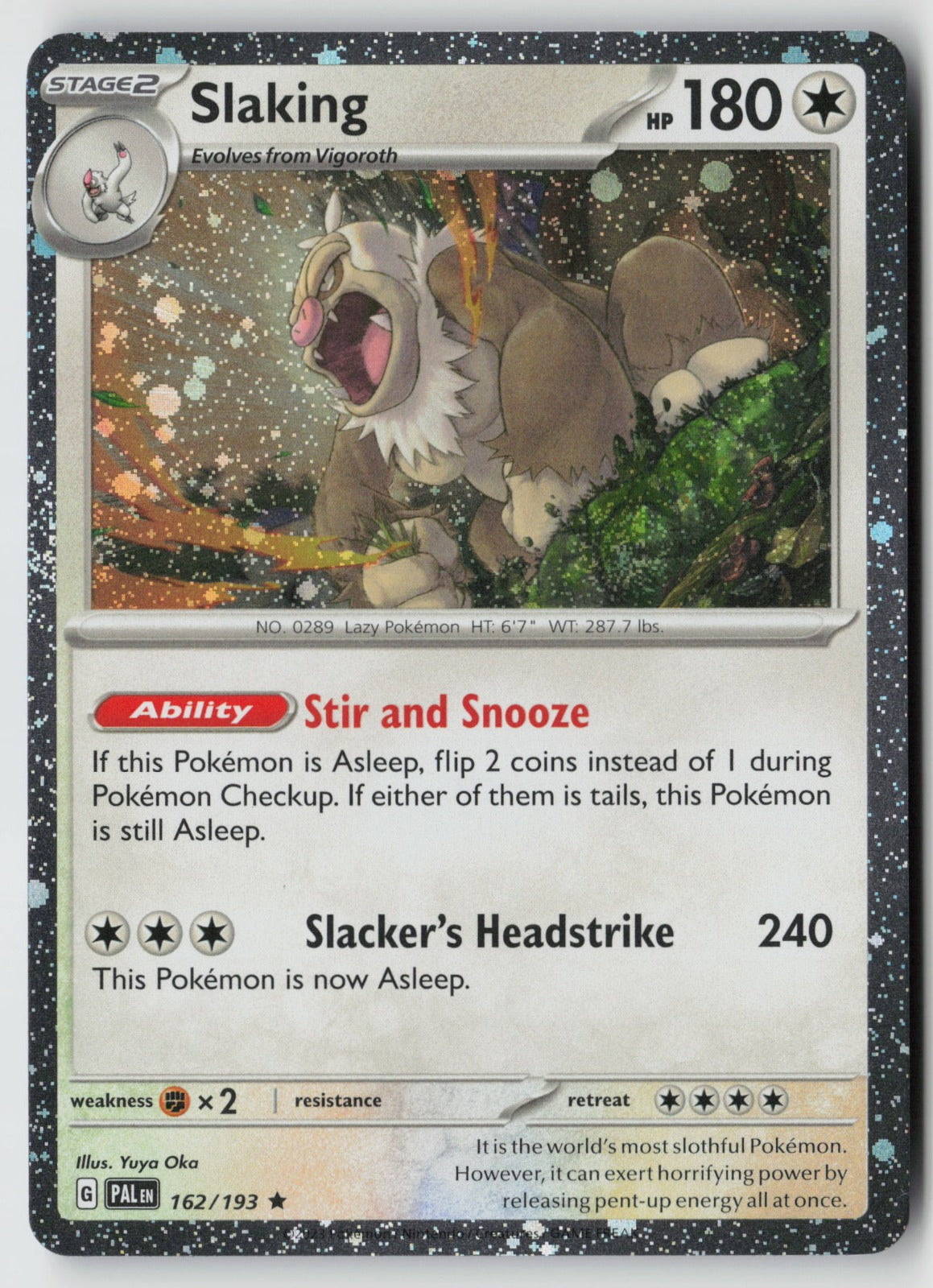 Slaking (Cosmos Holo) 162/193  Rare Holo NM N-DESIGN Inc