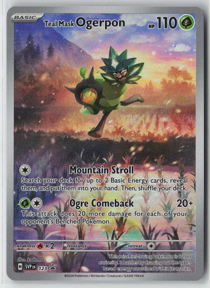Teal Mask Ogerpon 123 SV: Scarlet & Violet Promo Cards Promo Holo NM kodama