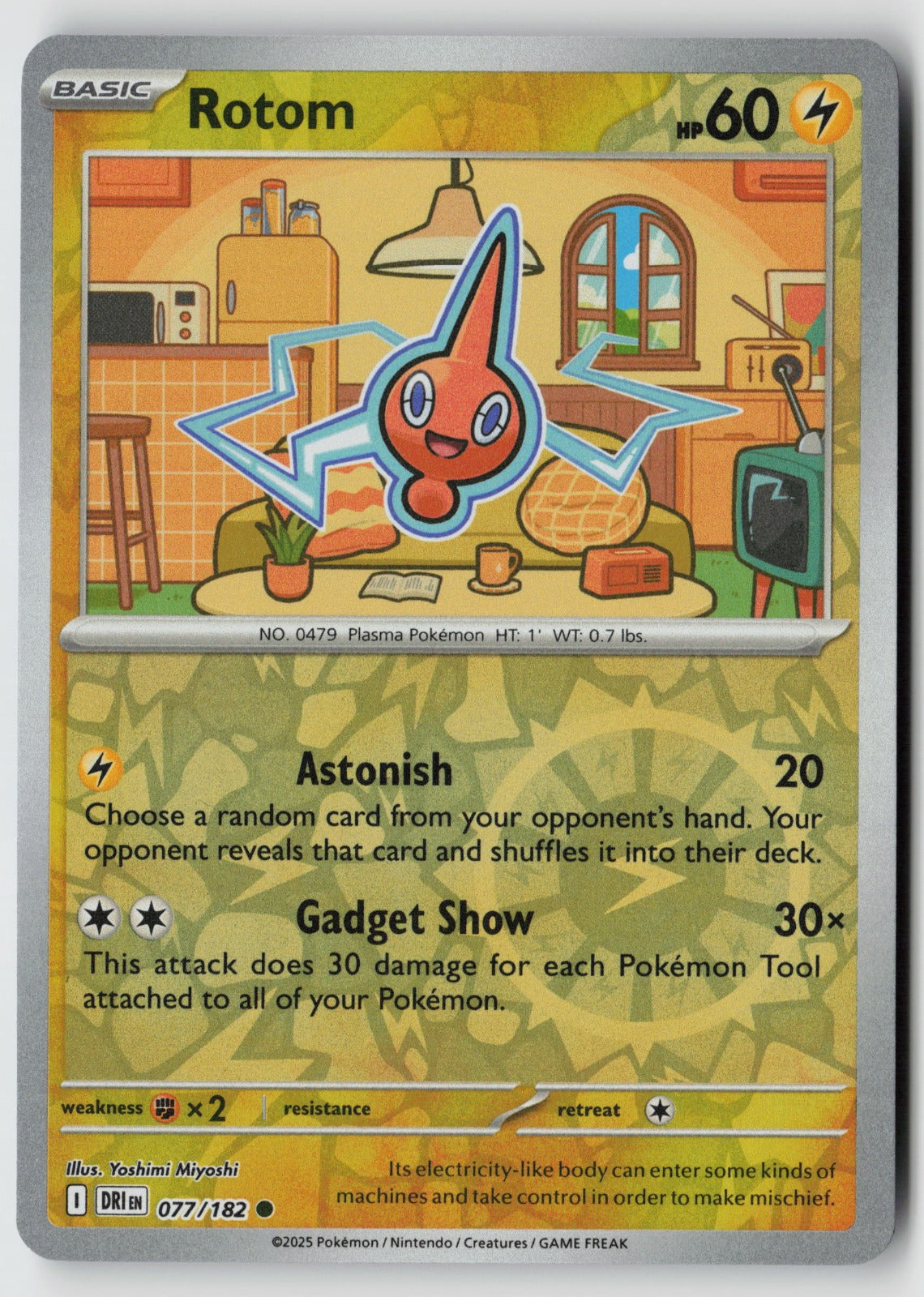 Rotom 077/182 SV10: Destined Rivals Common Reverse Holo NM matazo