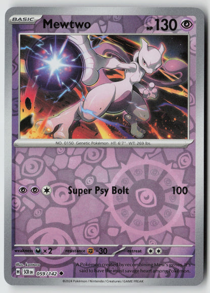 Mewtwo 059/142 SV07: Stellar Crown Uncommon Reverse Holo NM kantaro