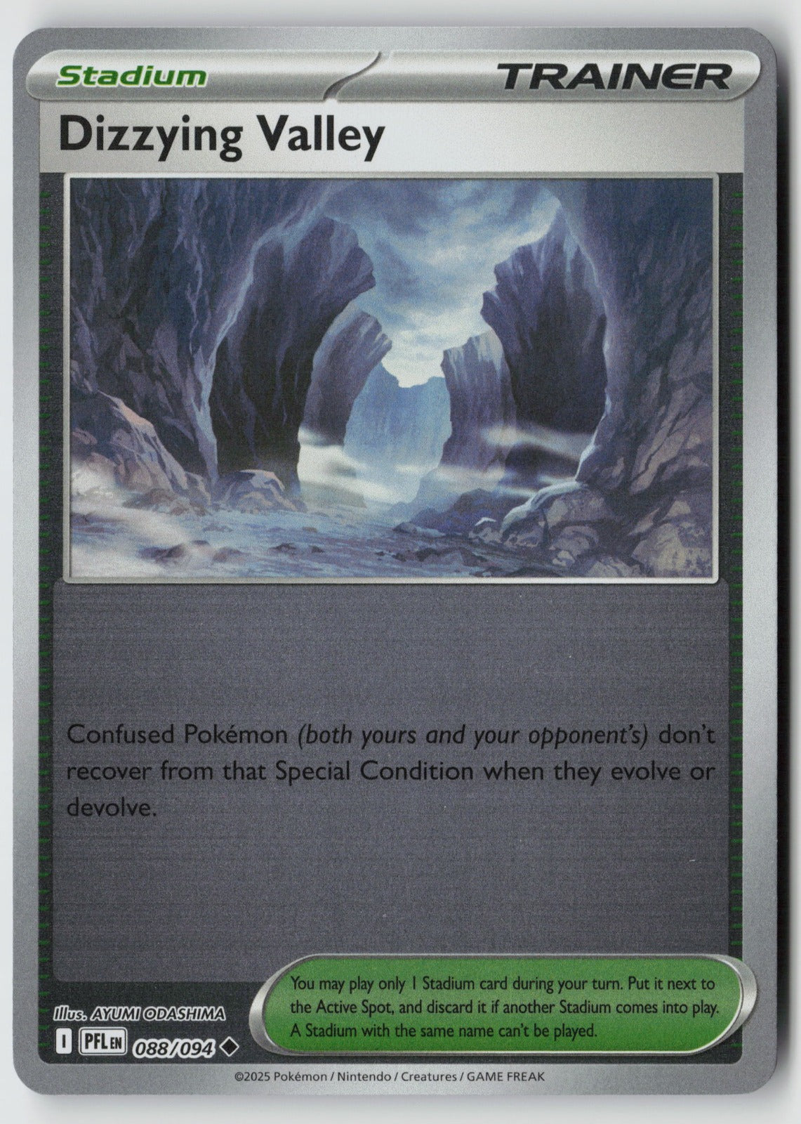 Dizzying Valley 088/094 ME02: Phantasmal Flames Uncommon Reverse Holo NM