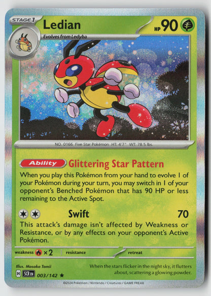 Ledian 003/142 SV07: Stellar Crown Rare Holo NM Masako Tomii