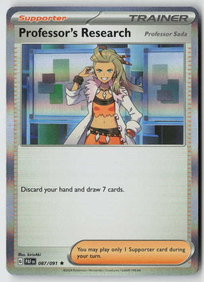 Professor's Research [Professor Sada] 087/091 SV: Paldean Fates Rare Holo NM