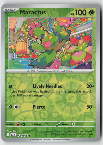 Maractus 008/086 SV: Black Bolt Common Reverse Holo NM mingo