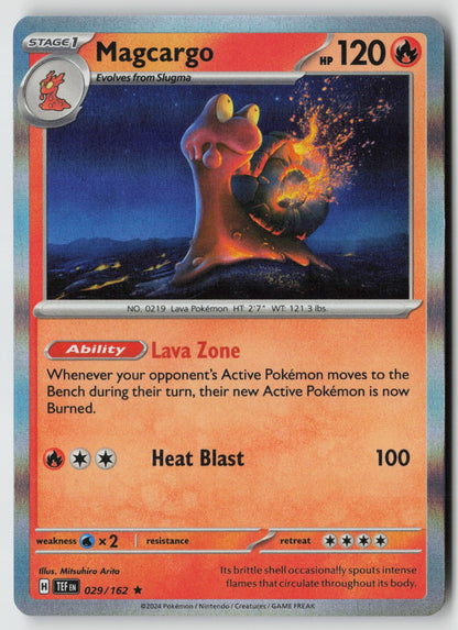 Magcargo 029/162 SV05: Temporal Forces Rare Holo NM Mitsuhiro Arita