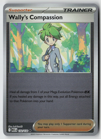 Wally's Compassion 132/132 ME01: Mega Evolution Uncommon Reverse Holo NM
