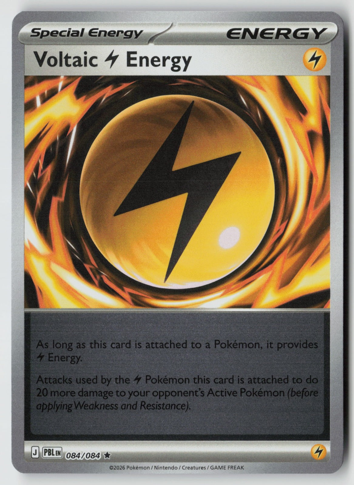 Voltaic Lightning Energy 084/084 ME05: Pitch Black Rare Reverse Holo NM
