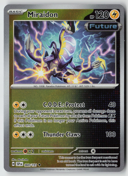 Miraidon 069/191 SV08: Surging Sparks Uncommon Reverse Holo NM Nurikabe