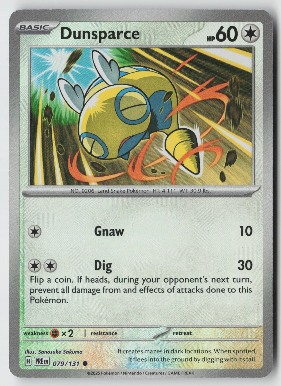 Dunsparce (Master Ball Pattern) 079/131 SV: Prismatic Evolutions NM