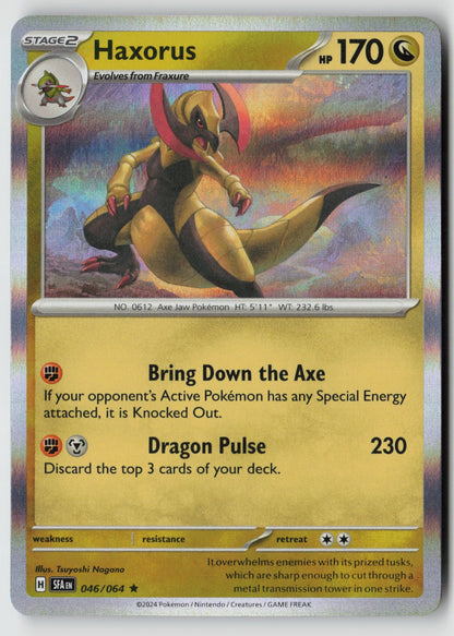 Haxorus 046/064 SV: Shrouded Fable Rare Holo NM Tsuyoshi Nagano