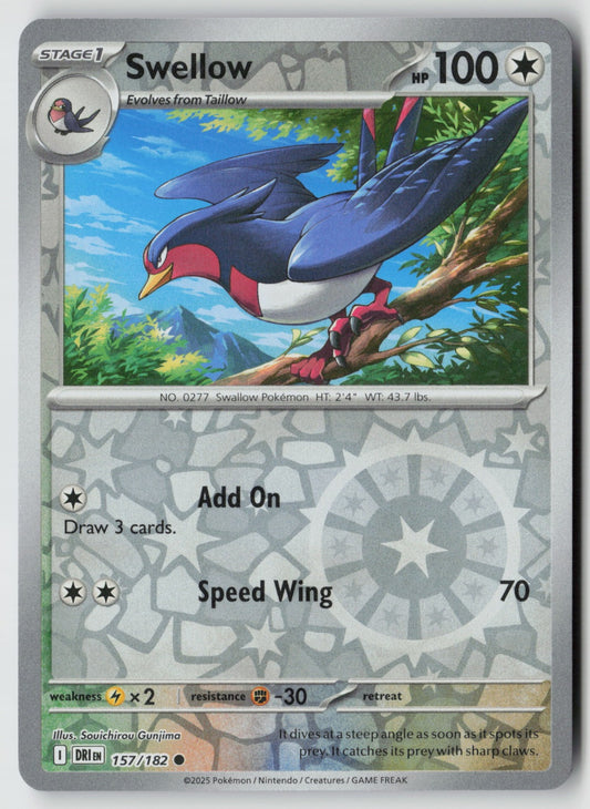 Swellow 157/182 SV10: Destined Rivals Common Reverse Holo NM AYUMI ODASHIMA