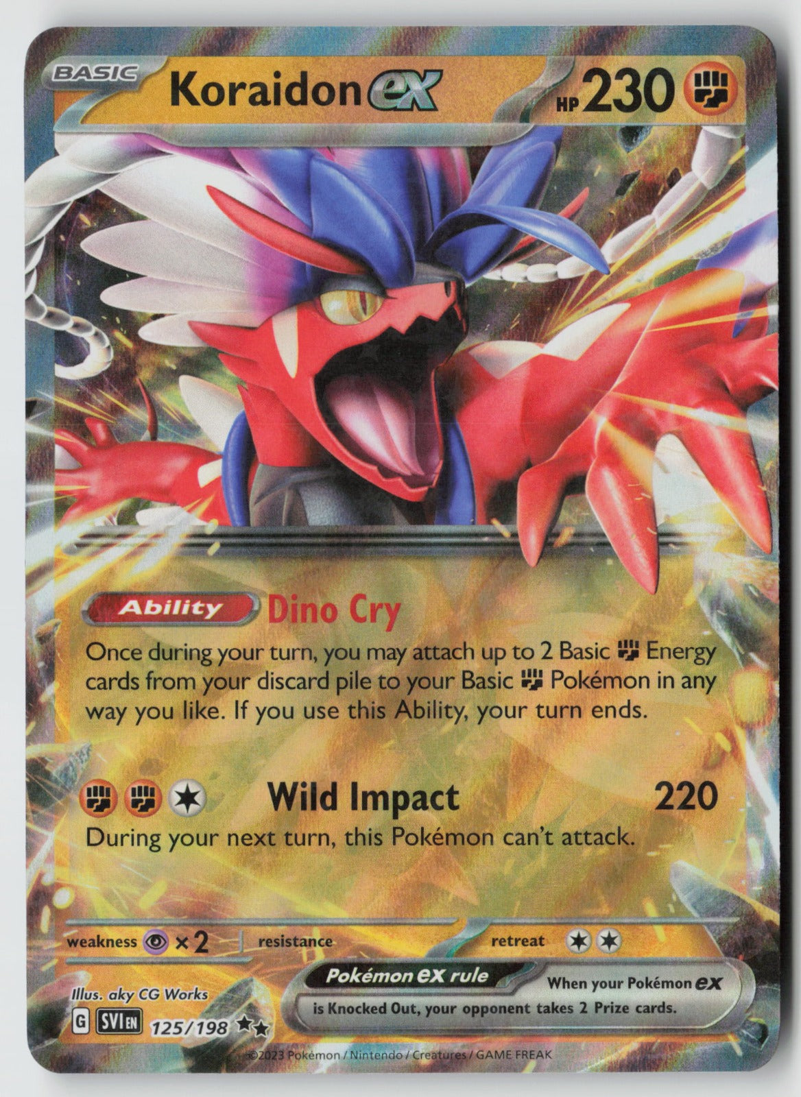 Koraidon ex 125/198 SV01: Scarlet & Violet Base Set Double Rare Holo NM