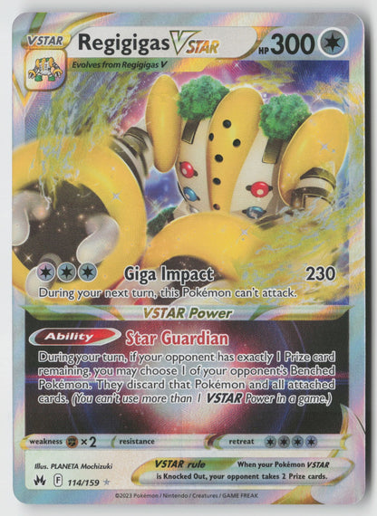 Regigigas VSTAR 114/159 SWSH: Crown Zenith Ultra Rare Holo NM PLANETA Mochizuki