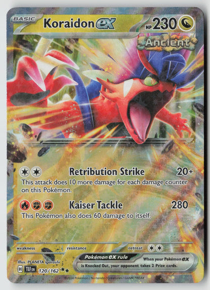 Koraidon ex 120/162 SV05: Temporal Forces Double Rare Holo NM PLANETA Igarashi
