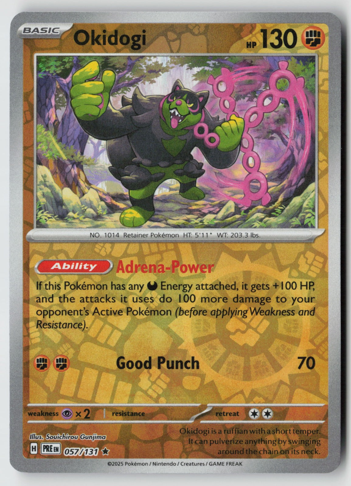 Okidogi 057/131 SV: Prismatic Evolutions Rare Reverse Holo NM Souichirou Gunjima