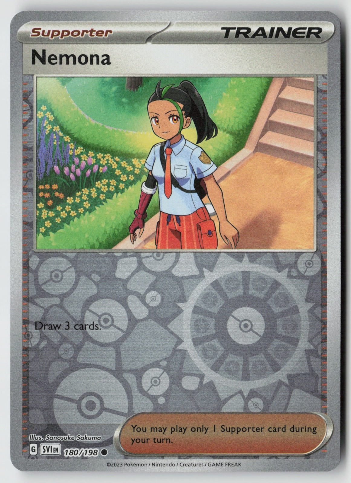 Nemona 180/198 SV01: Scarlet & Violet Base Set Common Reverse Holo NM