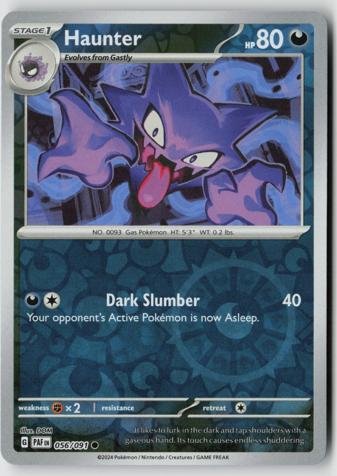 Haunter 056/091 SV: Paldean Fates Common Reverse Holo NM DOM