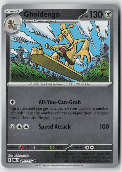 Gholdengo 099/132 ME01: Mega Evolution Uncommon Reverse Holo NM Yukihiro Tada