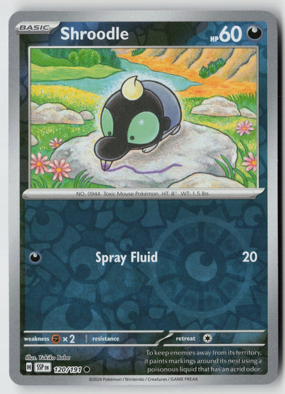 Shroodle 120/191 SV08: Surging Sparks Common Reverse Holo NM Yukiko Baba