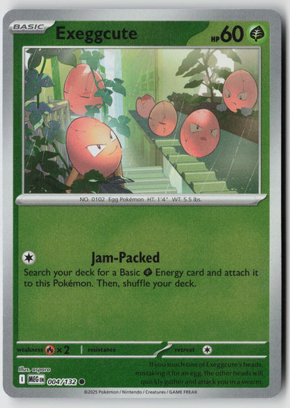 Exeggcute 004/132 ME01: Mega Evolution Common Reverse Holo NM aspara
