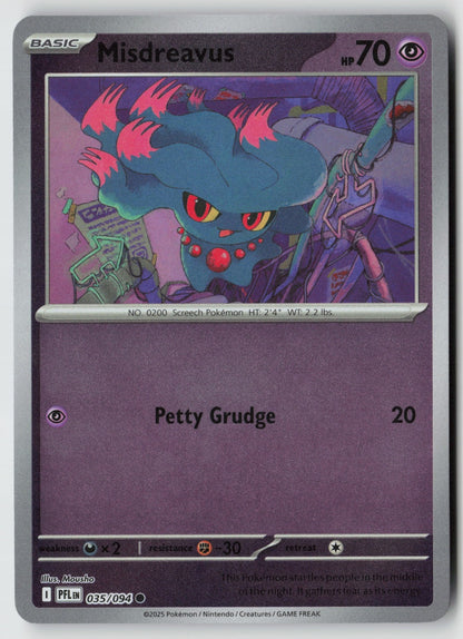 Misdreavus 035/094 ME02: Phantasmal Flames Common Reverse Holo NM Mousho