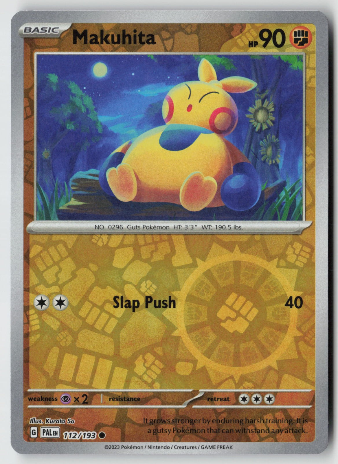 Makuhita 112/193 SV02: Paldea Evolved Common Reverse Holo NM Kurata So