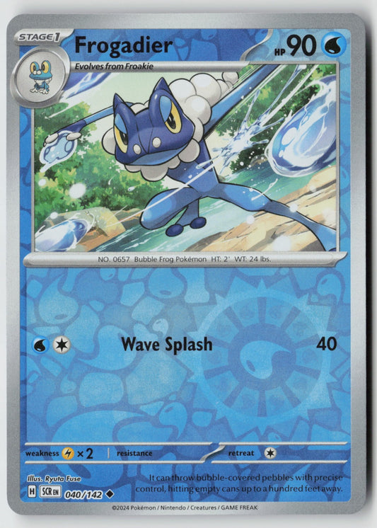 Frogadier 040/142 SV07: Stellar Crown Uncommon Reverse Holo NM Ryuta Fuse