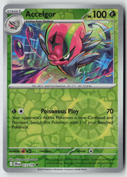 Accelgor 013/159 SV09: Journey Together Uncommon Reverse Holo NM