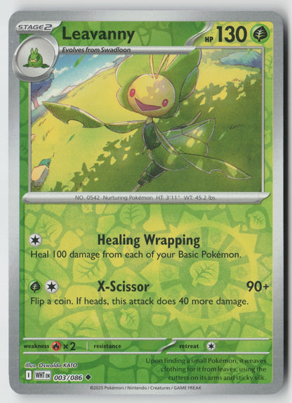 Leavanny 003/086 SV: White Flare Uncommon Reverse Holo NM Oswaldo KATO
