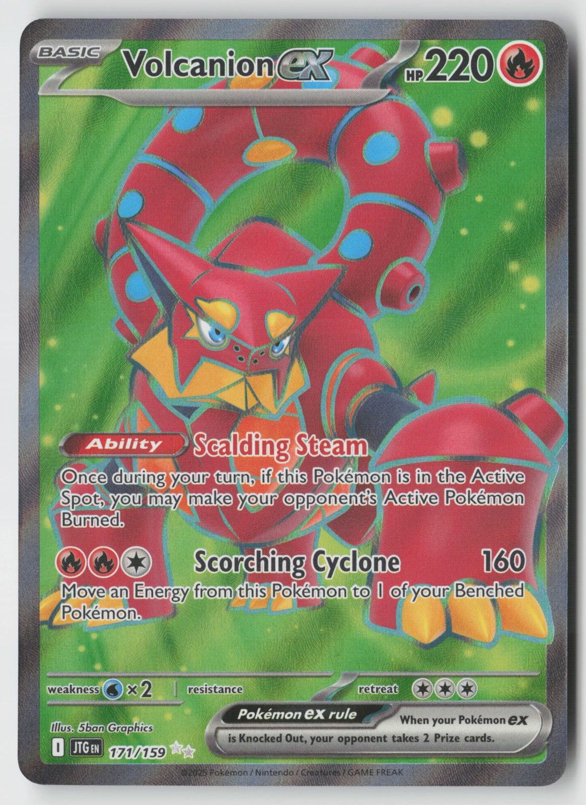 Volcanion ex 171/159 SV09: Journey Together Ultra Rare Holo NM 5ban Graphics
