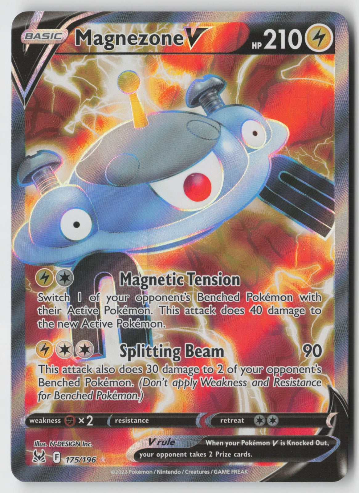 Magnezone V (Full Art) 175/196 SWSH11: Lost Origin Ultra Rare Holo NM
