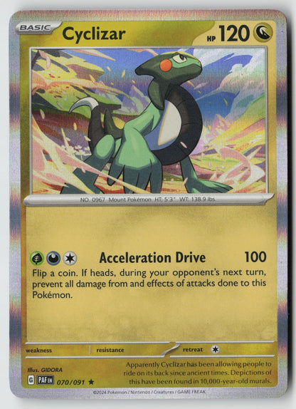 Cyclizar 070/091 SV: Paldean Fates Rare Holo NM GIDORA
