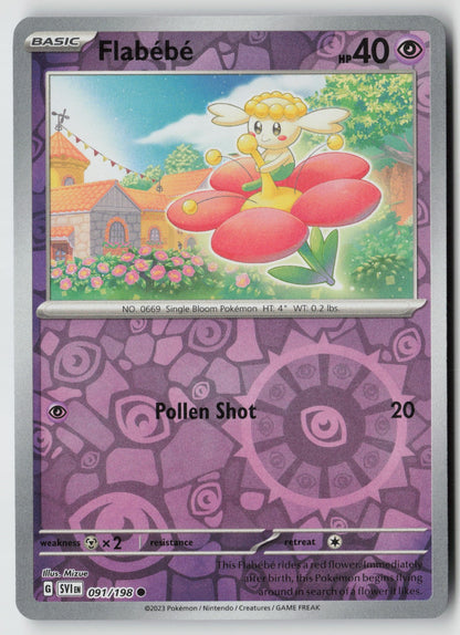 Flabebe 091/198 SV01: Scarlet & Violet Base Set Common Reverse Holo NM