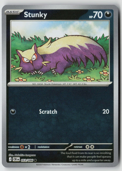 Stunky 053/086 ME04: Chaos Rising Common Reverse Holo NM Nobuhiro Imagawa