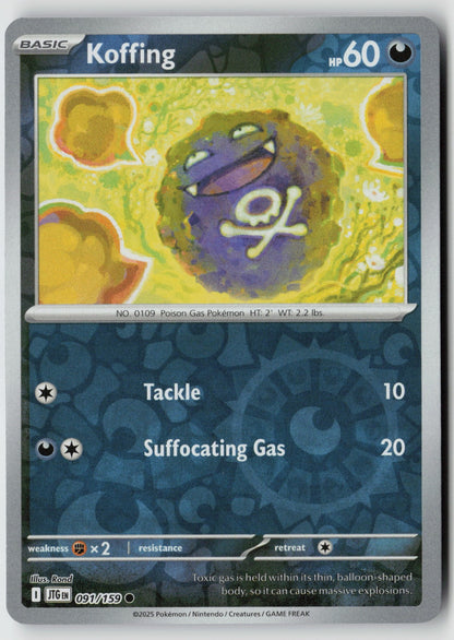 Koffing 091/159 SV09: Journey Together Common Reverse Holo NM Rond