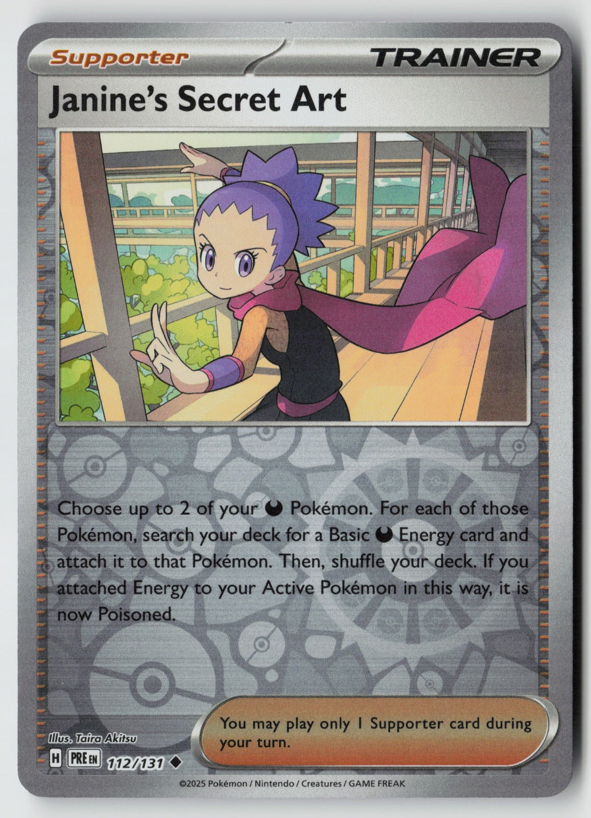 Janine's Secret Art 112/131 SV: Prismatic Evolutions Uncommon Reverse Holo NM