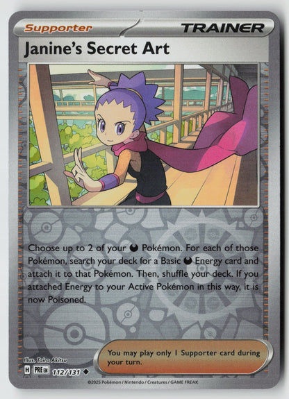 Janine's Secret Art 112/131 SV: Prismatic Evolutions Uncommon Reverse Holo NM