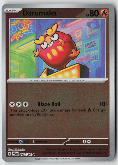 Darumaka 015/094 ME02: Phantasmal Flames Common Reverse Holo NM NC Empire