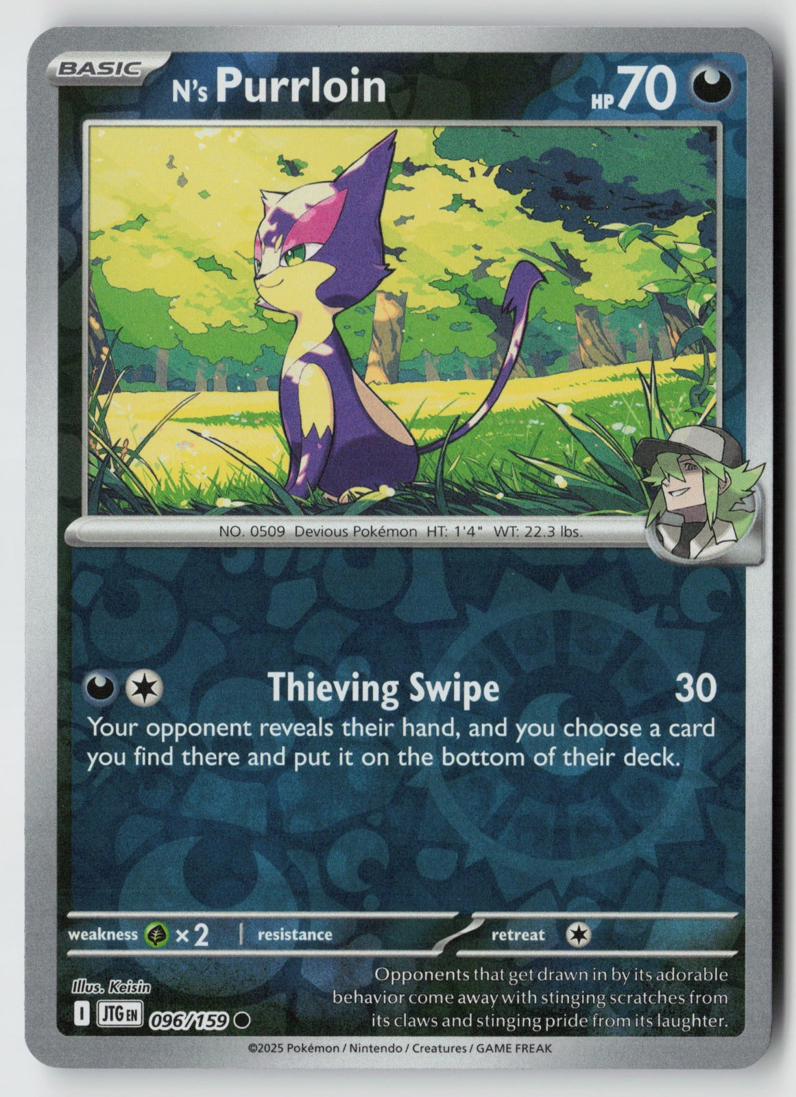 N's Purrloin 096/159 SV09: Journey Together Common Reverse Holo NM Keisin