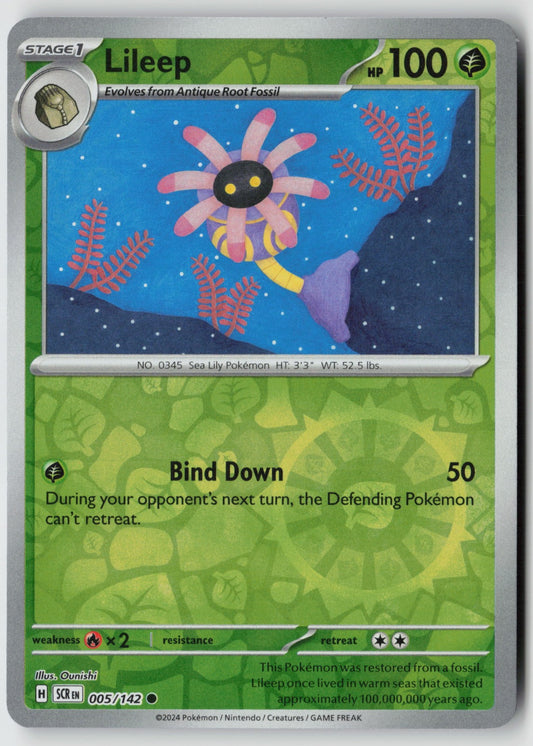 Lileep 005/142 SV07: Stellar Crown Common Reverse Holo NM Ounishi